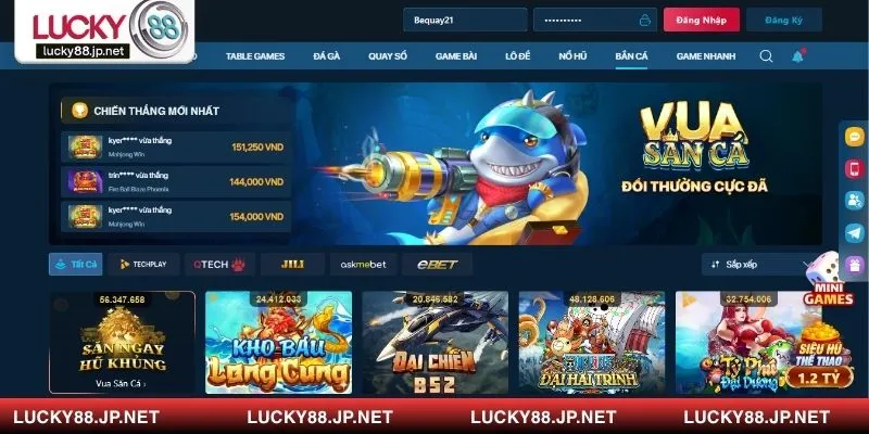 Săn thưởng cùng kho trò chơi hấp dẫn của Lucky88